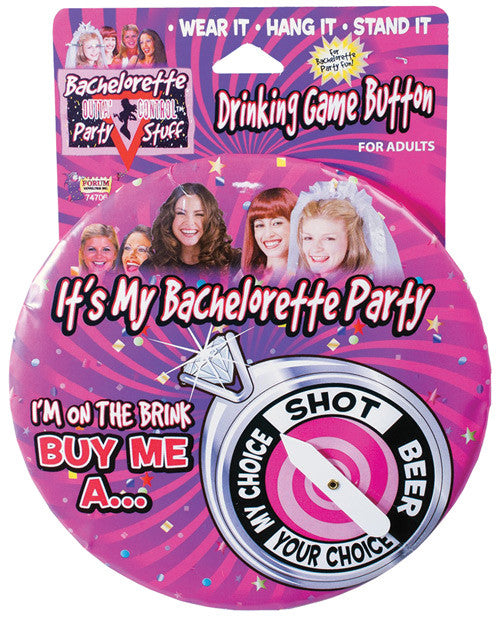 Bachelorette Drinking Game Button