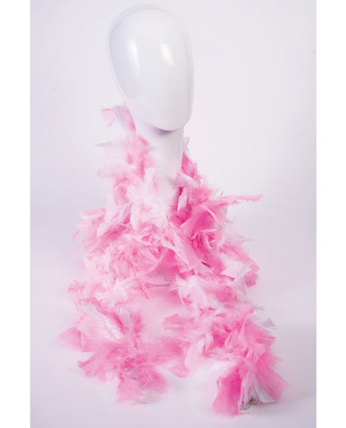 Bachelorette Feather Boa - White W-pink Tips