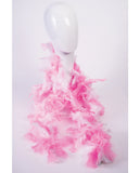 Bachelorette Feather Boa - White W-pink Tips