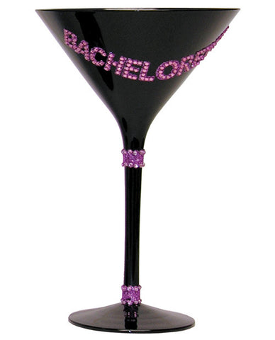 Bachelorette Martini Glass - Black