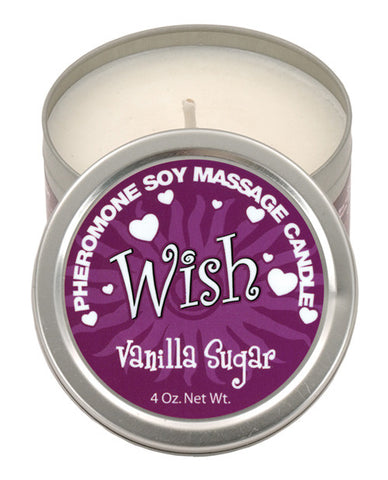 Wish Pheromone Soy Massage Candle - 4 Oz Vanilla