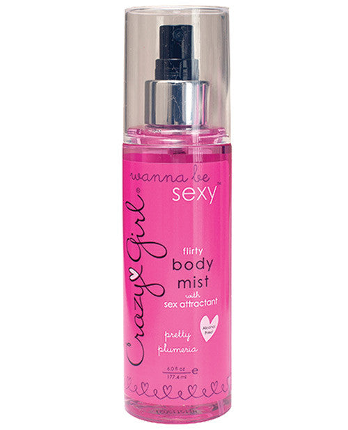 Crazy Girl Sexy Body Mist W-pheromones - 6 Oz Plumeria