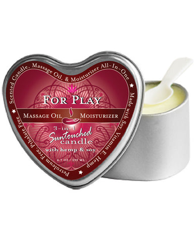 Earthly Body 3 In 1 Candle - 4.7 Oz Heart Tin For Play