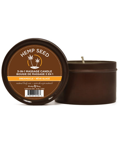 Earthly Body Suntouched Hemp Candle - 6.8 Oz Round Tin Dreamsicle