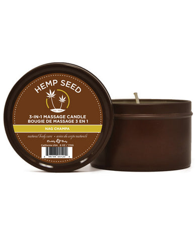 Earthly Body Suntouched Hemp Candle - 6.8 Oz Round Tin Nag Champa