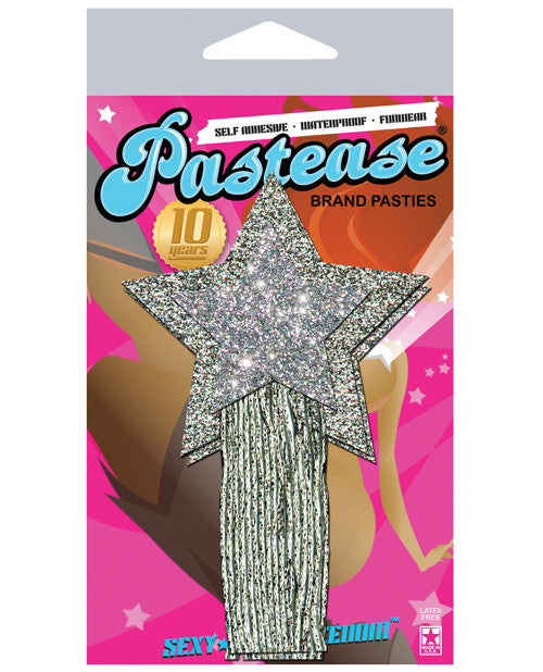 Pastease Silver Glitter Tassle Stars O-s