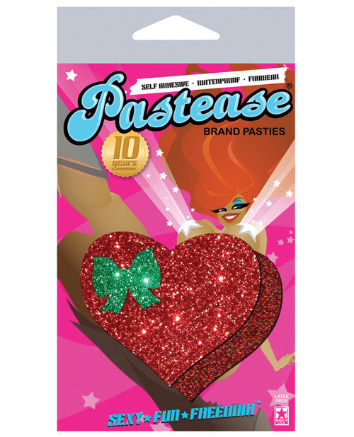 Pastease Glitter Heart W-green Bow