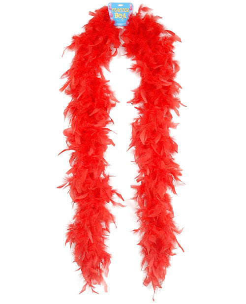 Lightweight Feather Boa - Red