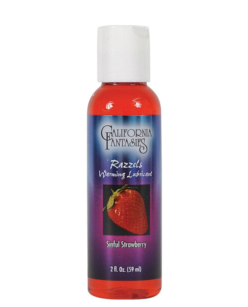 Razzels Warming Lubricant - 2 Oz Sinful Strawberry