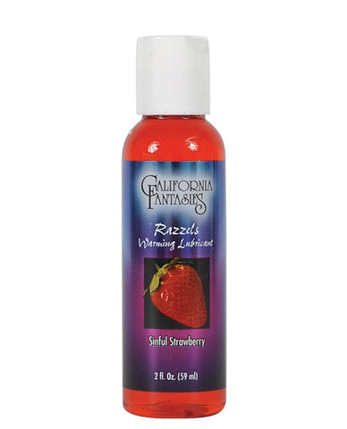 Razzels Warming Lubricant - 2 Oz Sinful Strawberry