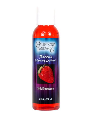 Razzels Warming Lubricant - 4 Oz Sinful Strawberry