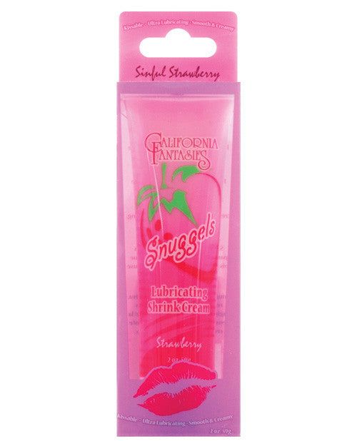 Snuggels Flavored Lubricating Shrink Cream - 2 Oz Strawberry