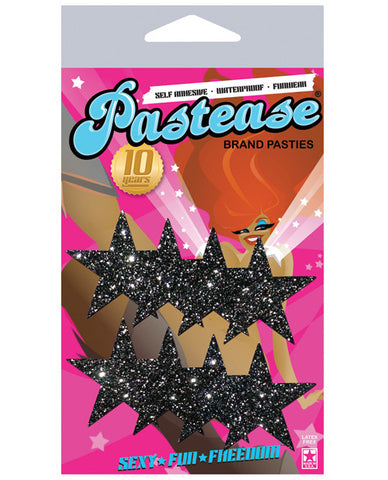 Pastease Mini Glitter Stars - Black Pack Of 8