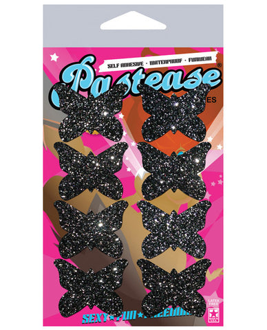 Pastease Mini Glitter Butterflies - Black Pack Of 8