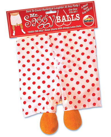 Mr Saggy Balls Boxer Shorts W-droopy Latex Balls