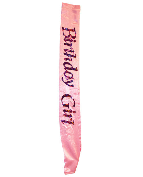 Birthday Girl Flashing Sash - Pink