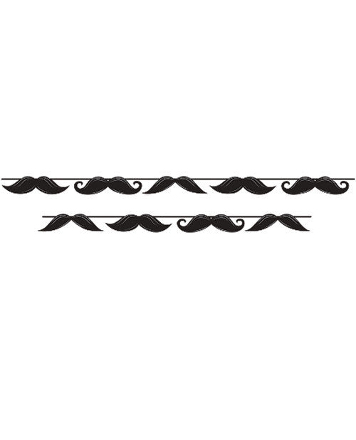 Mustache Madness Circle Ribbon Banner