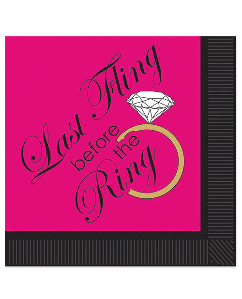 Bachelorette Last Fling Before The Ring 2 Ply Napkins - Pack Of 16