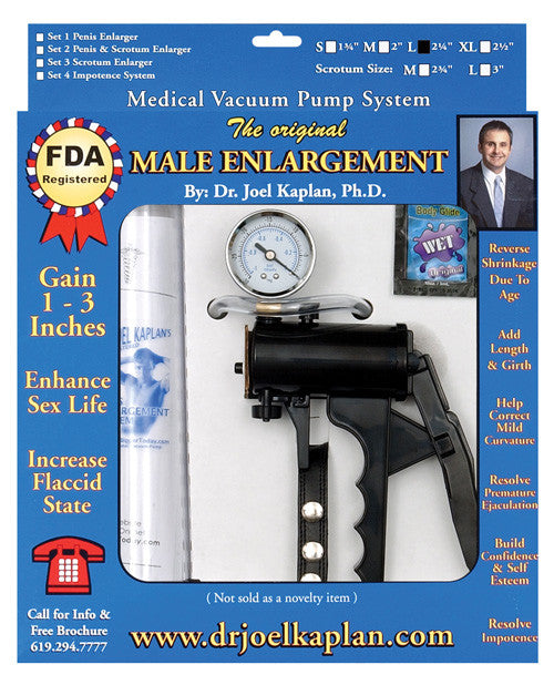 Dr. Joel Kaplan Large Male Enlargement Pump System 2.25" Diameter