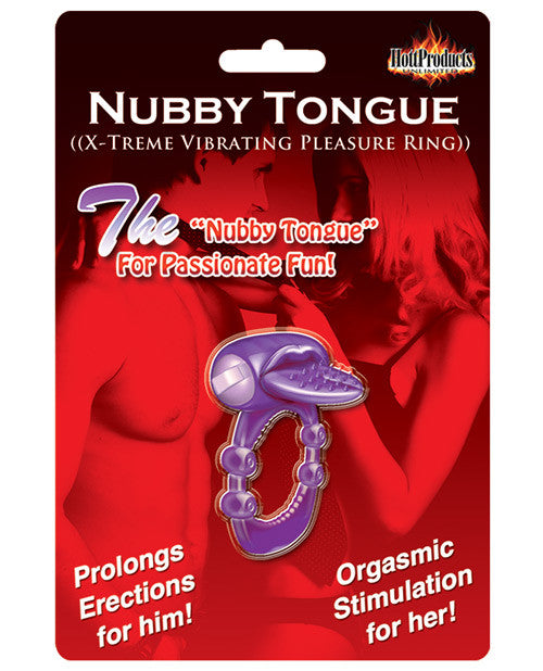 X-treme Vibe Nubbie Tongue Pleasure Ring - Purple