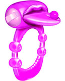 X-treme Vibe Pierced Tongue Pleasure Ring - Magenta