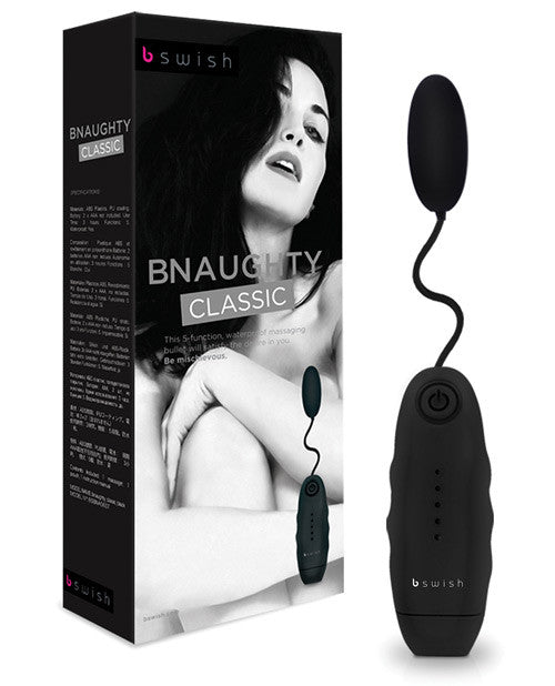 Bnaughty Classic Vibrating Bullet - Black