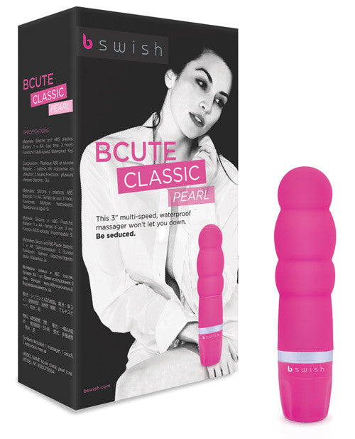 Bcute Pearl Silicone Massager Waterproof - Rose