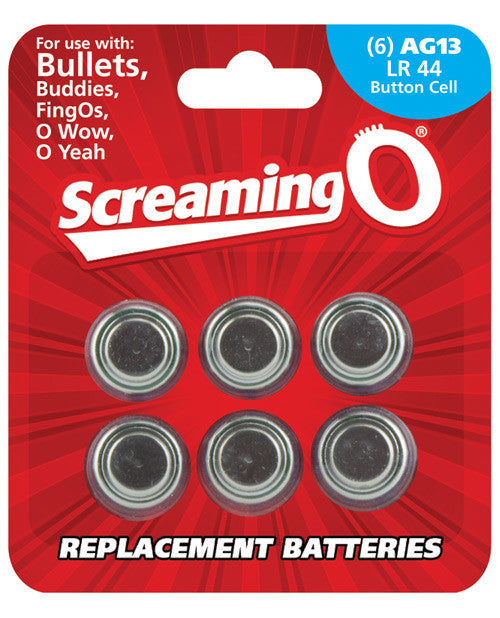 Screaming O Ag13 Batteries - Sheet Of 6 (bullet, Owow, Fingo, Bullet Buddies, O Gee)