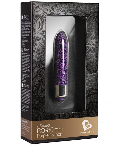 Purple Python Colored 7 Speed Ro-80mm Bullet - Snake Print