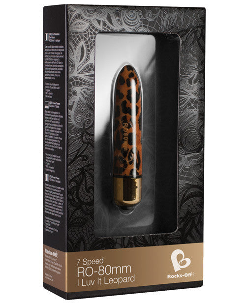 I Luv It Leopard Colored 7 Speed Ro-80mm Bullet - Leopard Print