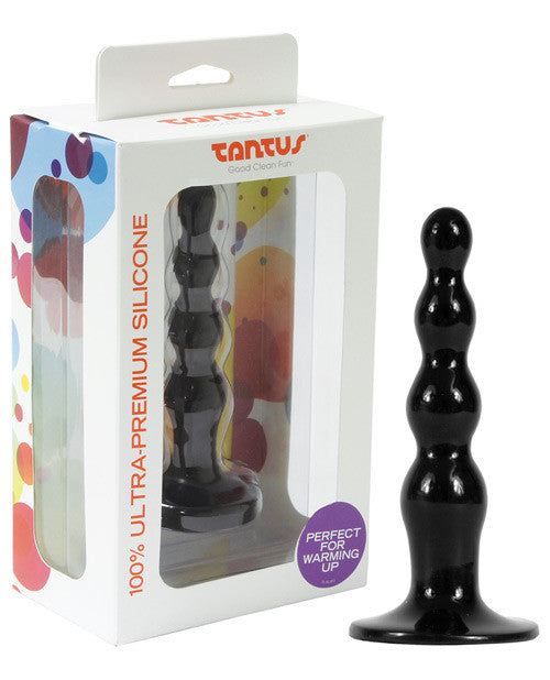 Tantus Ripple Silicone Plug - Small Black