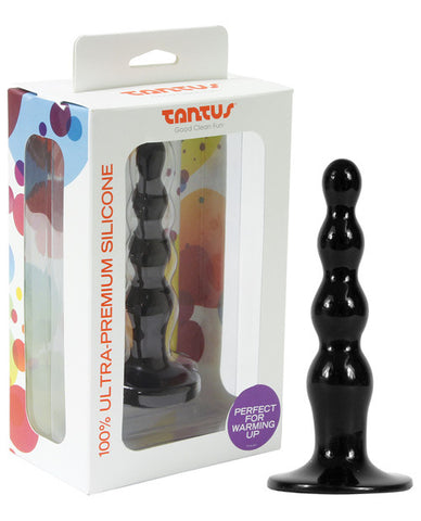 Tantus Ripple Silicone Plug - Small Black