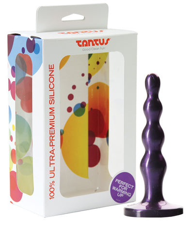 Tantus Ripple Silicone Plug - Small Purple