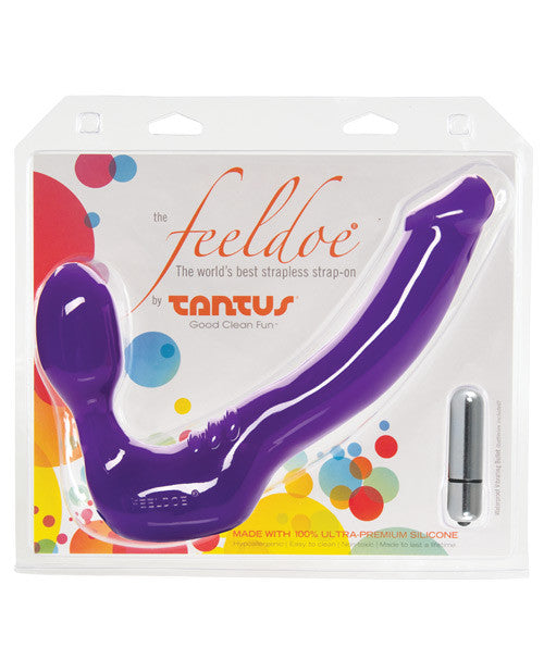 Tantus Vibrating Silicone Feeldoe - Violet