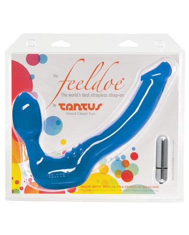 No Eta Tantus Vibrating Silicone Slim Feeldoe - Blue