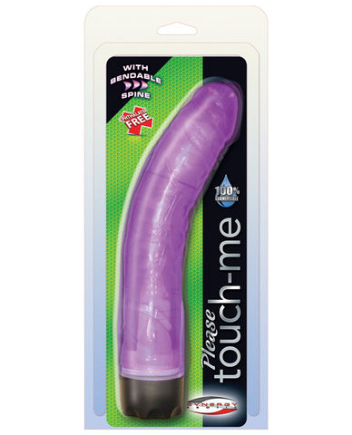 Please Touch Me Vibrator W-bendable Spine - Purple