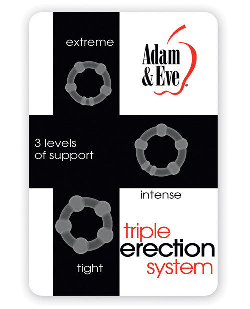 Adam & Eve Triple Erection System - Clear Pack Of 3