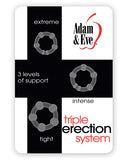 Adam & Eve Triple Erection System - Clear Pack Of 3