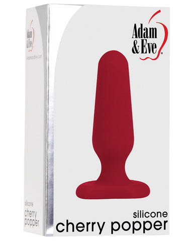 Adam & Eve Cherry Popper Silicone Butt Plug - Cherry