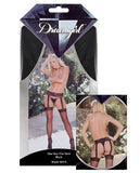 Sheer Garter Belt Pantyhose Black O-s