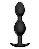 Pretty Love 4.05" Silicone Anal Plug W-ball - Black