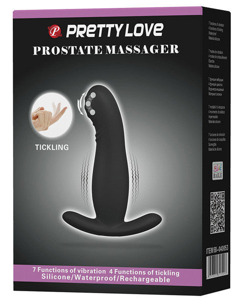 Pretty Love Eudora Vibrating Prostate Massager - 7 Function Black