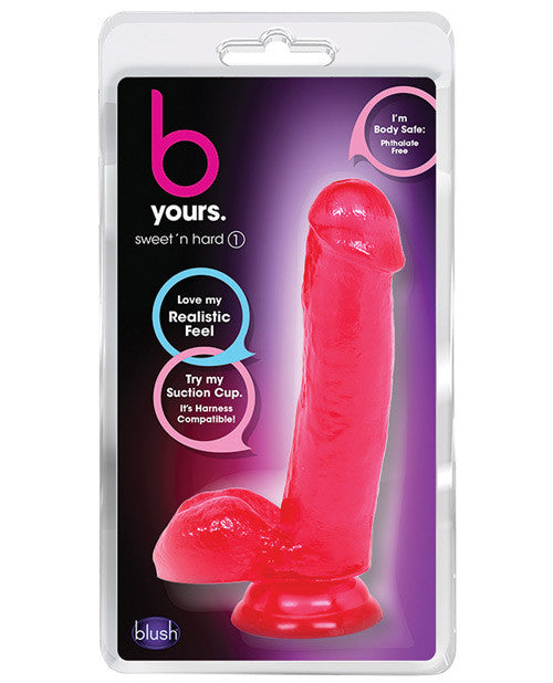 B Yours Sweet N Hard 1 W- Suction Cup - Pink