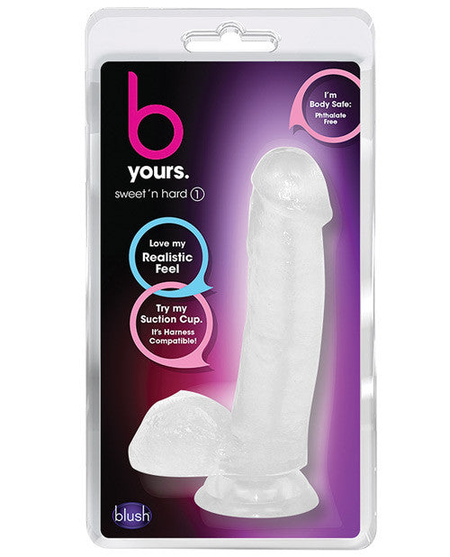 B Yours Sweet N Hard 1 W- Suction Cup - Clear