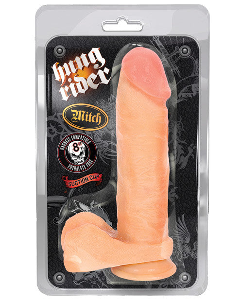 Blush Hung Rider Mitch 8" Dildo W-suction Cup - Flesh