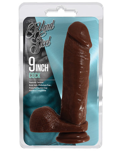 Blush Hard Steel 9" Cock - Brown