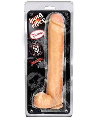 Blush Hung Rider Bruno 12" Dildo W-suction Cup - Flesh