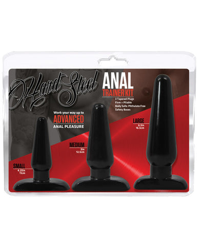 Blush Hard Steel Anal Trainer Kit