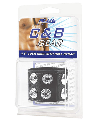 C&b 1.5" Snap Cock Ring W-ball Strap