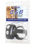 C&b Dual Snap Cock & Ball Ring